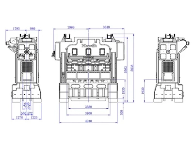 Mechanical Straight Side Press (400 ton), DDH-400ZW-3700