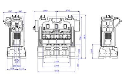 Mechanical Straight Side Press (550 ton), DDH-550ZW-4200
