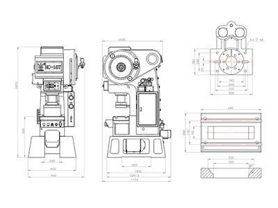 Mechanical C-Frame Press (16 ton), HC-16T